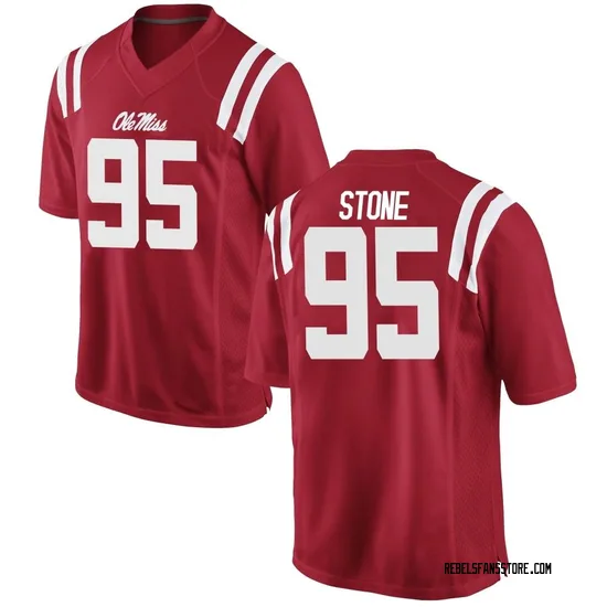 Akelo Stone Nike Ole Miss Rebels Men's Game Football College Jersey - Red