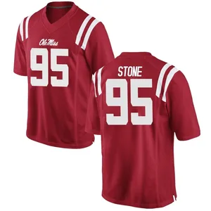 Akelo Stone Ole Miss Rebels Youth Game Football College Jersey - Red