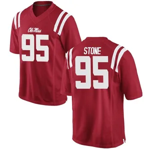 Akelo Stone Ole Miss Rebels Youth Replica Football College Jersey - Red