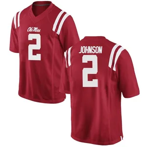 Cedric Johnson Nike Ole Miss Rebels Men's Replica Football College Jersey - Red