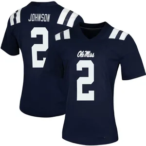 Cedric Johnson Nike Ole Miss Rebels Women's Game Women Untouchable Football Jersey - Navy