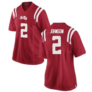 Cedric Johnson Nike Ole Miss Rebels Women's Replica Football College Jersey - Red