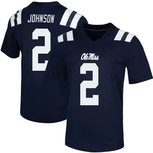Cedric Johnson Nike Ole Miss Rebels Youth Game Untouchable Football Jersey - Navy