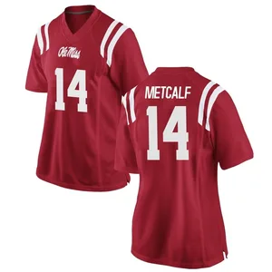 D.K. Metcalf Nike Ole Miss Rebels Women's Game Football College Jersey - Red