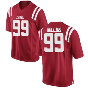 DeSanto Rollins Ole Miss Rebels Men's Replica Football College Jersey - Red