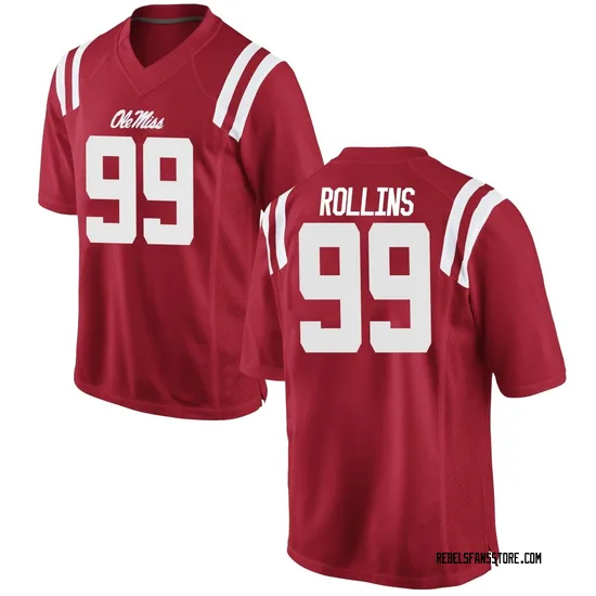 DeSanto Rollins Nike Ole Miss Rebels Youth Replica Football College Jersey - Red