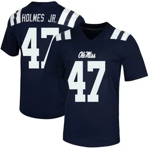 DeeJay Holmes Jr. Nike Ole Miss Rebels Men's Game Untouchable Football Jersey - Navy