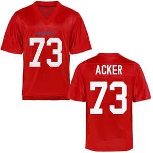Men's Eli Acker Ole Miss Rebels Men's Game Cardinal Football College Jersey