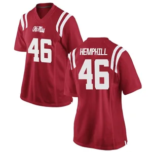 Salathiel Hemphill Nike Ole Miss Rebels Women's Replica Football College Jersey - Red
