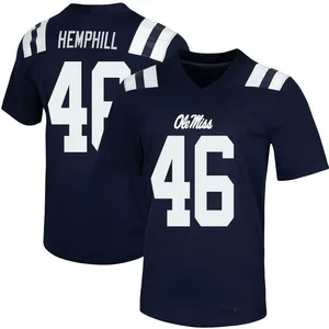 Salathiel Hemphill Nike Ole Miss Rebels Youth Game Untouchable Football Jersey - Navy